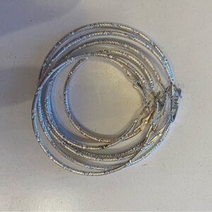 Silver Textured 3 pair, Hoop Earrings - Women Jewelry